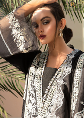 Summer Unstitched 3PC Lawn Embroidered Shirt With Organza Dupatta RL-126