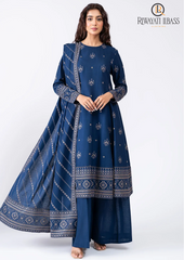 Summer Unstitched 3PCs Embroidered Lawn Dress With Lawn Dupatta RL-285