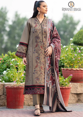 Summer Unstitched 3PCs Embroidered Lawn Dress With Diamond Monar Dupatta RL-268