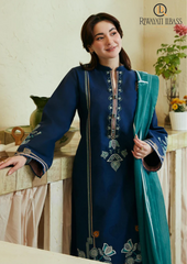 Summer Unstitched 3PCs Embroidered Lawn Dress With Printed Chiffon Dupatta RL-204