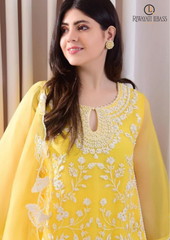 Summer Unstitched 3PCs Embroidered Lawn Dress With Organza Dupatta RL-208