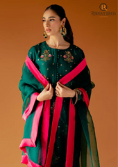 Summer Unstitched 3PCs Embroidered Lawn Dress With Organza Dupatta RL-218