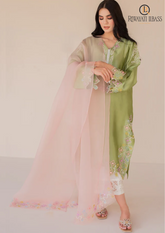 Summer Unstitched 3PCs Embroidered Lawn Dress With Chiffon Dupatta RL-220