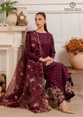 Summer Unstitched 3PCs Embroidered Lawn Dress With Diamond Monar Dupatta RL-221