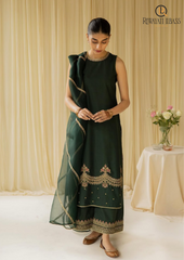 Summer Unstitched 3PCs Embroidered Lawn Dress with Monar Dupatta RL-222