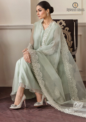 Summer Unstitched 3PCs Embroidered Lawn Dress With Organza Dupatta RL-224