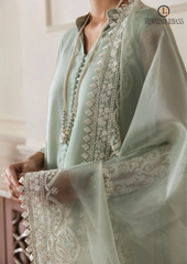 Summer Unstitched 3PCs Embroidered Lawn Dress With Organza Dupatta RL-224