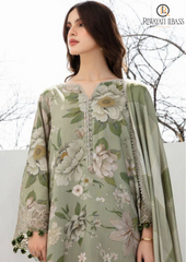 Summer Unstitched 3PCs Digital Printed Swiss Lawn Dress With Printed Lawn Trouser RL-231