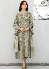 Summer Unstitched 3PCs Digital Printed Swiss Lawn Dress With Printed Lawn Trouser RL-231