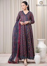 Summer Unstitched 3PCs Digital Printed Swiss Lawn Dress With Printed Lawn Trouser RL-234