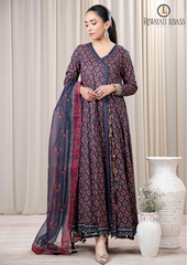 Summer Unstitched 3PCs Digital Printed Swiss Lawn Dress With Printed Lawn Trouser RL-234