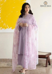 Summer Unstitched 3PCs Embroidered Lawn Dress With Monar Embroidered Dupatta RL-242