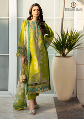 Summer Unstitched 3PCs Embroidered Lawn Dress With Printed Monar Dupatta RL-247