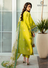 Summer Unstitched 3PCs Embroidered Lawn Dress With Printed Monar Dupatta RL-247