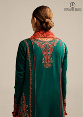 Summer Unstitched 3PCs Embroidered Lawn Dress With Heavy Embroidered Monar Dupatta RL-249