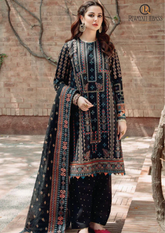 Summer Unstitched 3PCs Embroidered Lawn Dress With Diamond Dupatta RL-253