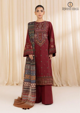 Summer Unstitcehd 3PCs Embroidered Lawn Dress With Organza Dupatta RL-254