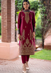 Summer Unstitched 3PCs Embroidered Lawn Dress With Diamond Monar Dupatta RL-263