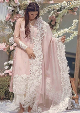 Summer Unstitched 3PCs Embroidered Lawn Dress With Embroidered Organza Dupatta RL-266