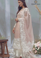 Summer Unstitched 3PCs Embroidered Lawn Dress With Embroidered Organza Dupatta RL-266