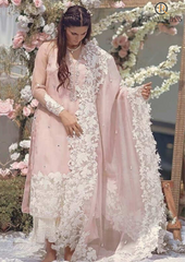 Summer Unstitched 3PCs Embroidered Lawn Dress With Embroidered Organza Dupatta RL-266