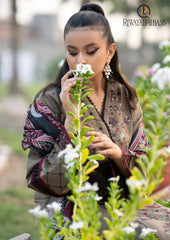 Winter Unstitched 3PCs Embroidered Dhanak Dress With Digital Printed Karandi Shawl RL-268