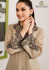 Winter Unstitched 3PCs Embroidered Dhanak Dress With Digital Printed Karandi Shawl RL-269