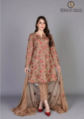 Summer Unstitched 3PCs Embroidered Lawn Dress With Chiffon Dupatta RL-270