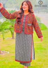 Summer Unstitched 3PCs Printed Lawn Dress With Diamond Dupatta RL-275
