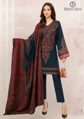 Summer Unstitched 3PCs Embroidered Lawn Dress With Diamond Dupatta RL-277
