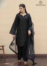 Summer Unstitched 3PC Lawn Embroidered Shirt With Organza Dupatta RL-281