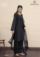 Summer Unstitched 3PC Lawn Embroidered Shirt With Organza Dupatta RL-281