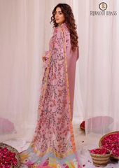 Summer Unstitched 3PCs Embroidered Lawn Dress With Digital Printed Monar Dupatta RL-286