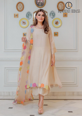 Summer Unstitched 3PCs Embroidered Lawn Dress With Monar Dupatta RL-287