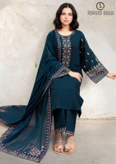 Summer Unstitched 3PCs Embroidered Lawn Dress With Embroidered Chiffon Dupatta RL-288