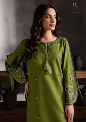 Summer Unstitched 2PCs Embroidered Lawn Dress With Lawn Trouser RL-289