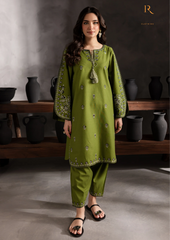 Summer Unstitched 2PCs Embroidered Lawn Dress With Lawn Trouser RL-289