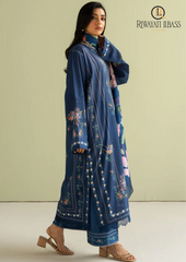 Summer Unstitched 3PCs Digital Printed Lawn Dress With Digital Printed Silk Dupatta RL-291