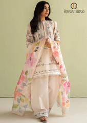 Summer Unstitched 3PCs Digital Printed Lawn Dress With Digital Printed Silk Dupatta RL-292