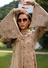 Summer Unstitched 3PCs Embroidered Lawn Dress With Embroidered Chiffon Dupatta RL-295