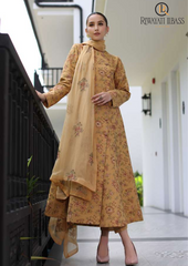 Summer Unstitched 3PCs Embroidered Lawn Dress With Embroidered Chiffon Dupatta RL-298