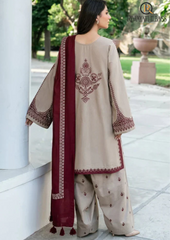 Summer Unstitched 3PCs Embroidered Lawn Dress With Monar Dupatta RL-299