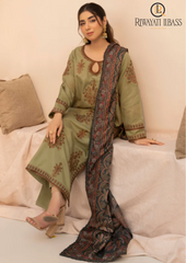 Summer Unstitched 3PCs Lawn Embroidered Dress With Diamond Dupatta RL-300