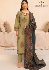 Summer Unstitched 3PCs Lawn Embroidered Dress With Diamond Dupatta RL-300
