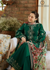 Summer Unstitched 3PCs Lawn Embroidered Dress With Diamond Dupatta RL-302