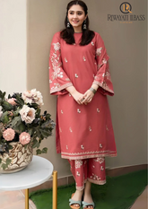 Summer Unstitched 2PCs Lawn Embroidered Dress RL-304