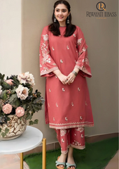 Summer Unstitched 2PCs Lawn Embroidered Dress RL-304