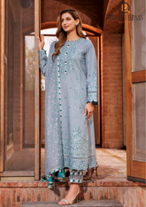 Summer Unstitched 3PCs Lawn Embroidered Dress With Diamond Dupatta RL-306