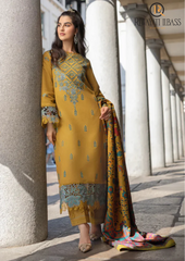 Summer Unstitched 3PCs Lawn Embroidered Dress With Diamond Dupatta RL-307