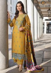 Summer Unstitched 3PCs Lawn Embroidered Dress With Diamond Dupatta RL-307